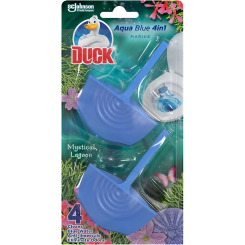 Detergenți și soluții de curățenie - Odorizant WC, Duck Anitra, 2 X 36 g Aqua Blue Mystical Lagoon