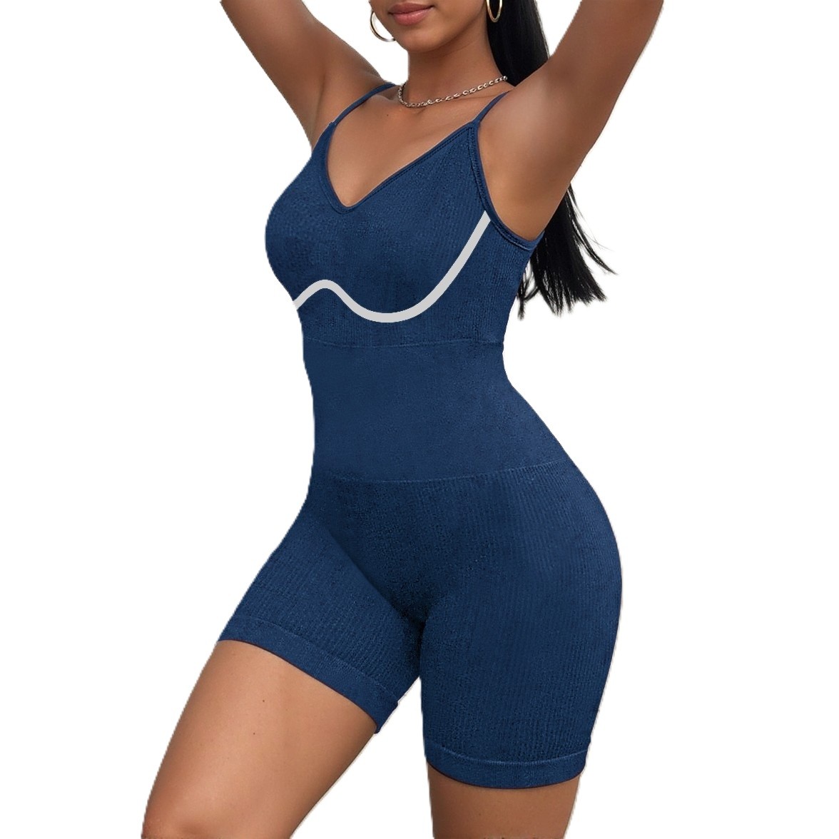 Articole sportive - Costum de Fitness/Yoga, Flippy, One Piece, pentru Femei, Material Elastic, Spandex, Albastru, Marime S