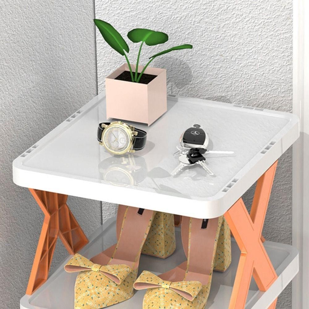 Organizator de Pantofi, Flippy, 5 Straturi, din ABS, Suport Modular, 65.5 x 24 x 26 cm, Portocaliu [2]
