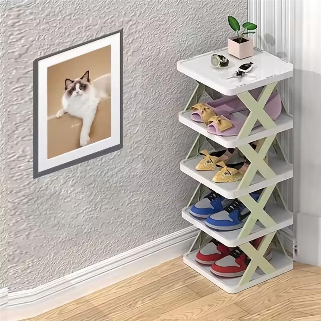 Organizator de Pantofi, Flippy, 5 Straturi, din ABS, Suport Modular, 65.5 x 24 x 26 cm, Verde [3]