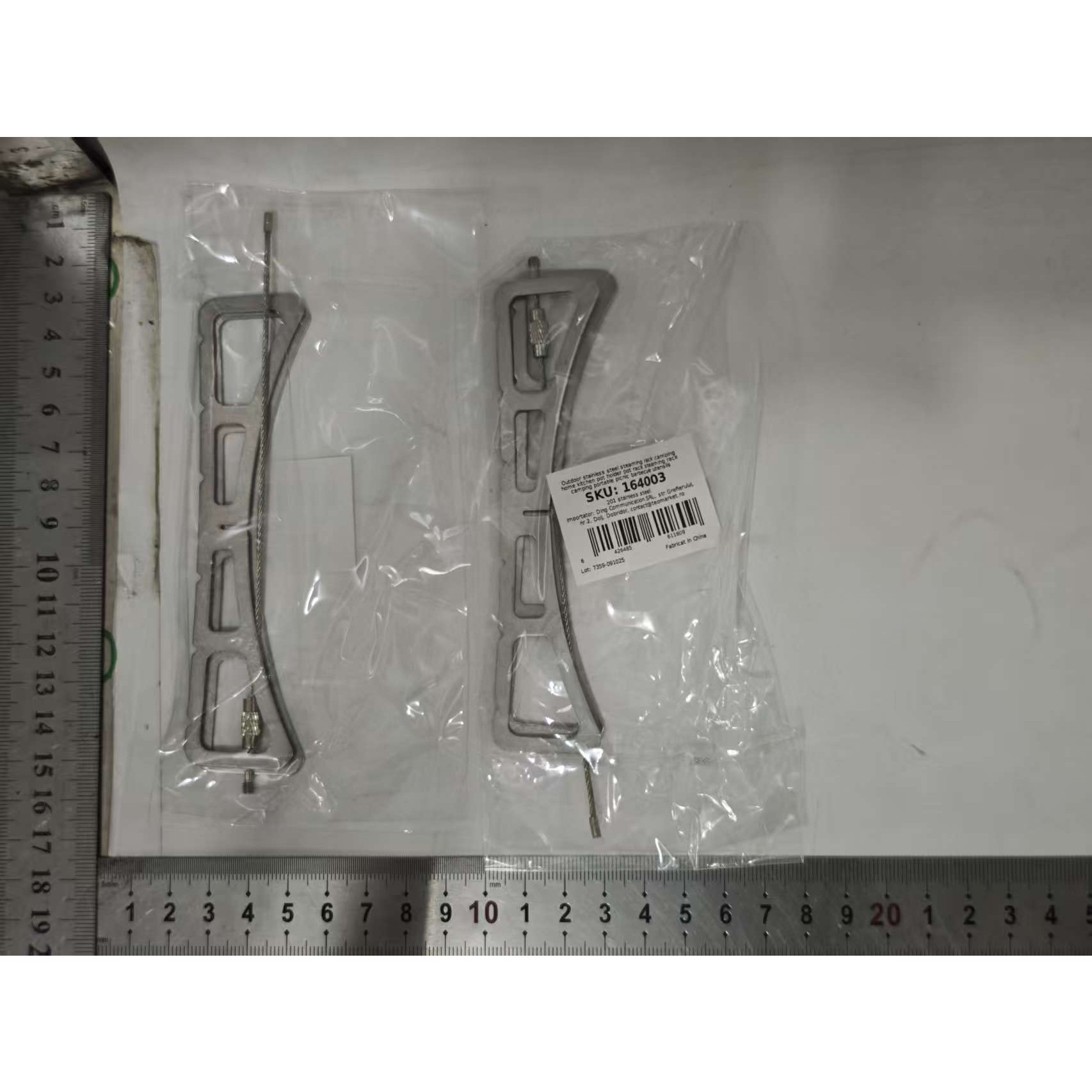 Suport pentru Gatit la Abur, Flippy, din Otel Inoxidabil, 12 x 3 cm, Argintiu [8]