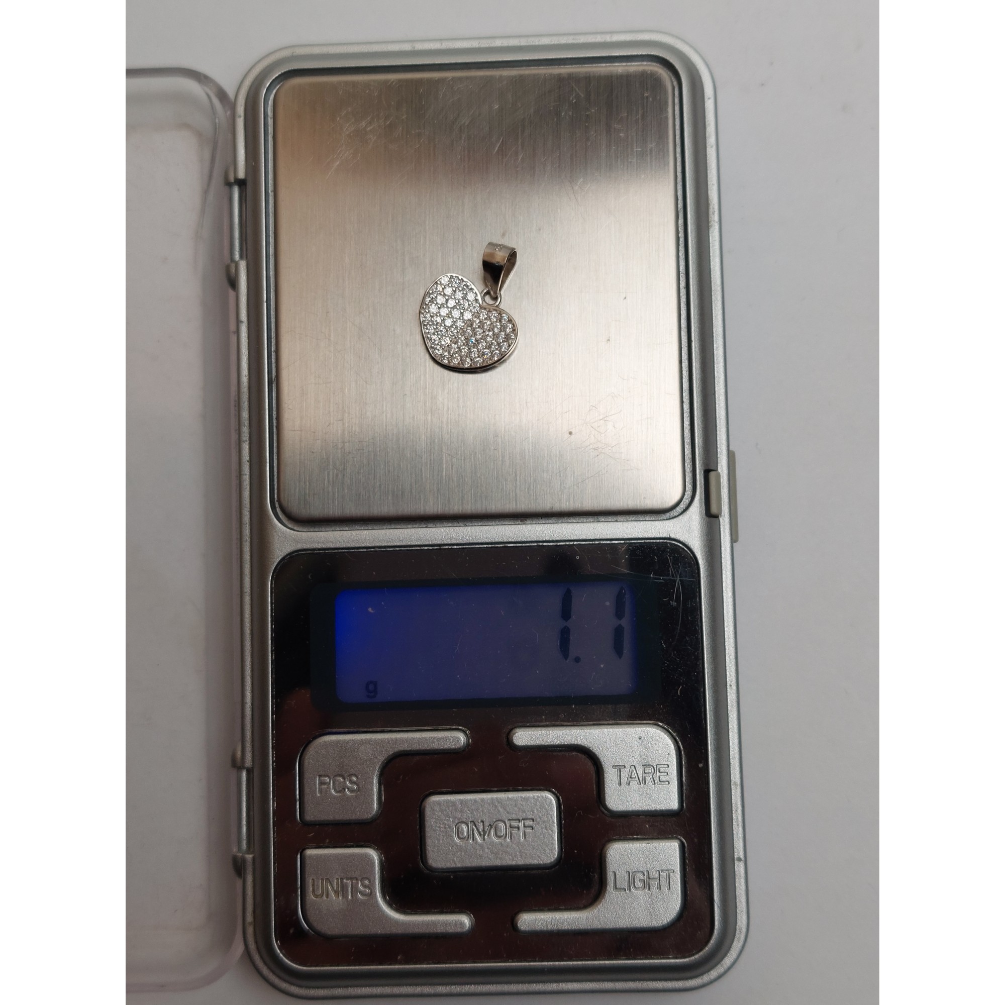 Pandantiv, Jolie Silver, Argint 925, Model Inima Carte, 1.1 G, 1.1 x 1.3 Cm [3]