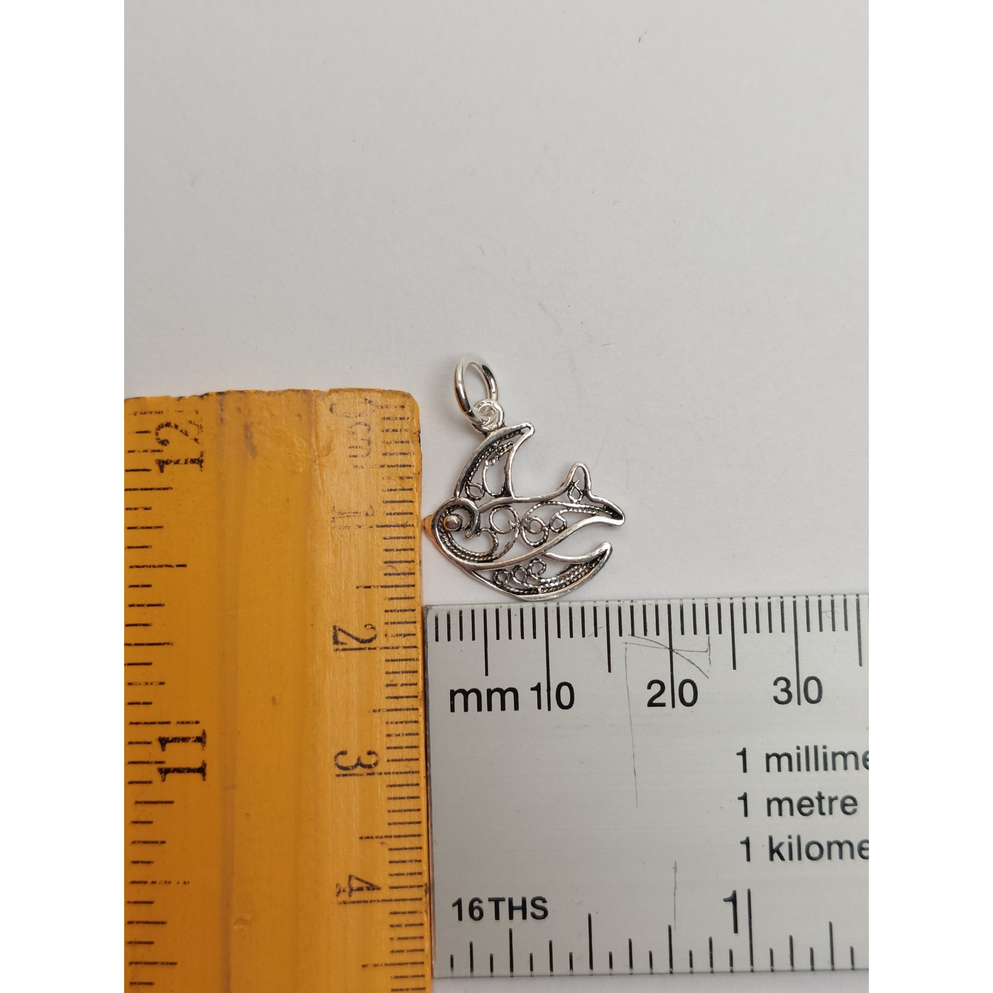 Pandantiv, Jolie Silver, Argint 925, Model Randunica Filigran, 0.8 G, 1.7 x 1.7 Cm [2]