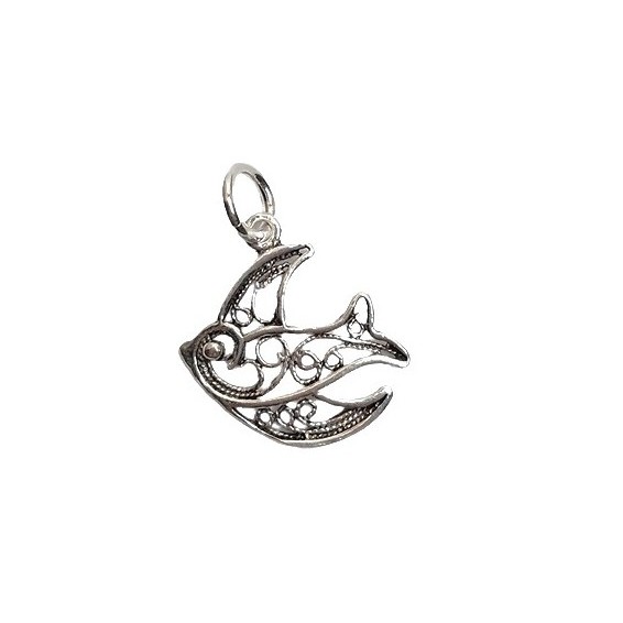 Cadouri și petreceri - Pandantiv, Jolie Silver, Argint 925, Model Randunica Filigran, 0.8 G, 1.7 x 1.7 Cm