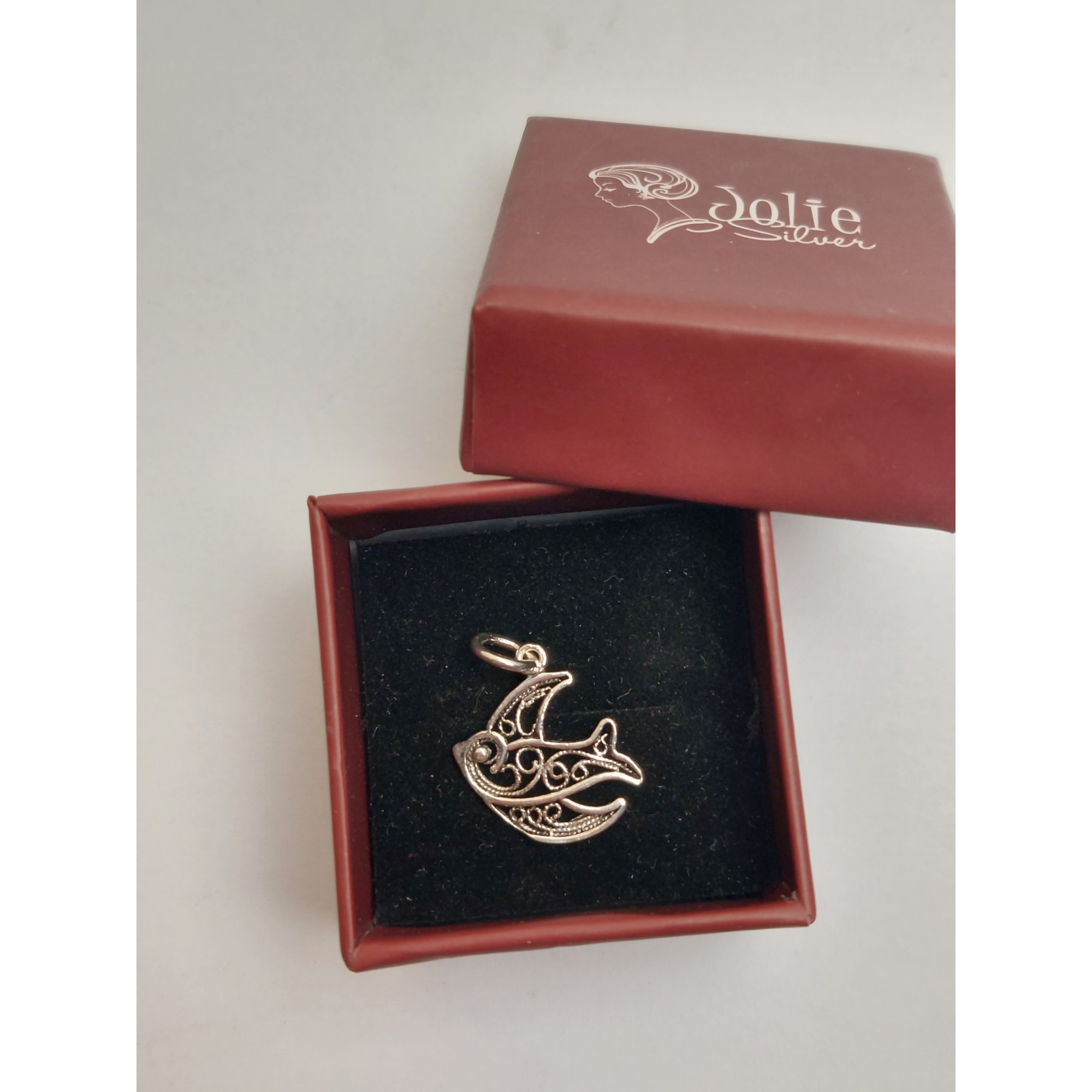 Pandantiv, Jolie Silver, Argint 925, Model Randunica Filigran, 0.8 G, 1.7 x 1.7 Cm [4]
