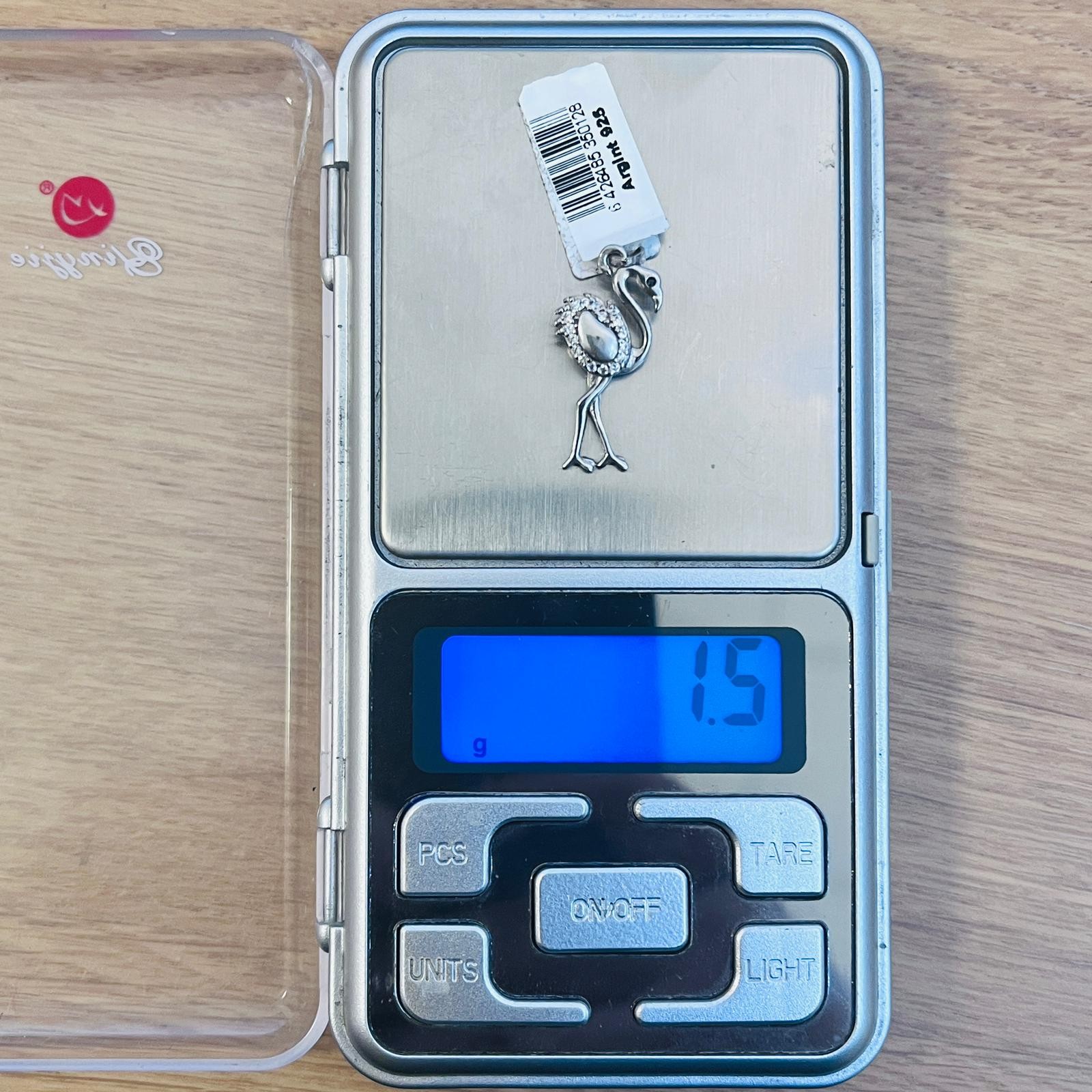 Pandantiv, Jolie Silver, Argint 925, Model Flamingo cu Zirconii, 27 x 10 mm, 1.5 g [3]