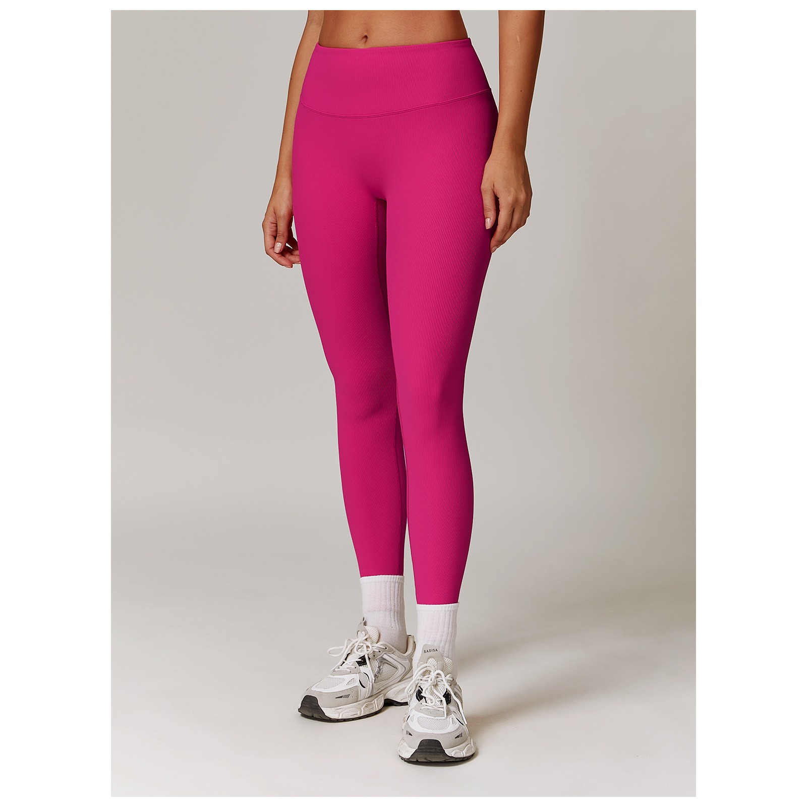 Pantaloni de Fitness/Yoga, Flippy, pentru Femei, Material Elastic, Spandex, Talie Inalta, Roz, Marime L [3]