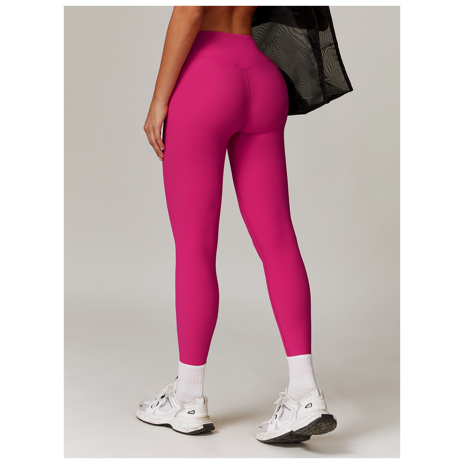 Pantaloni de Fitness/Yoga, Flippy, pentru Femei, Material Elastic, Spandex, Talie Inalta, Roz, Marime S [1]