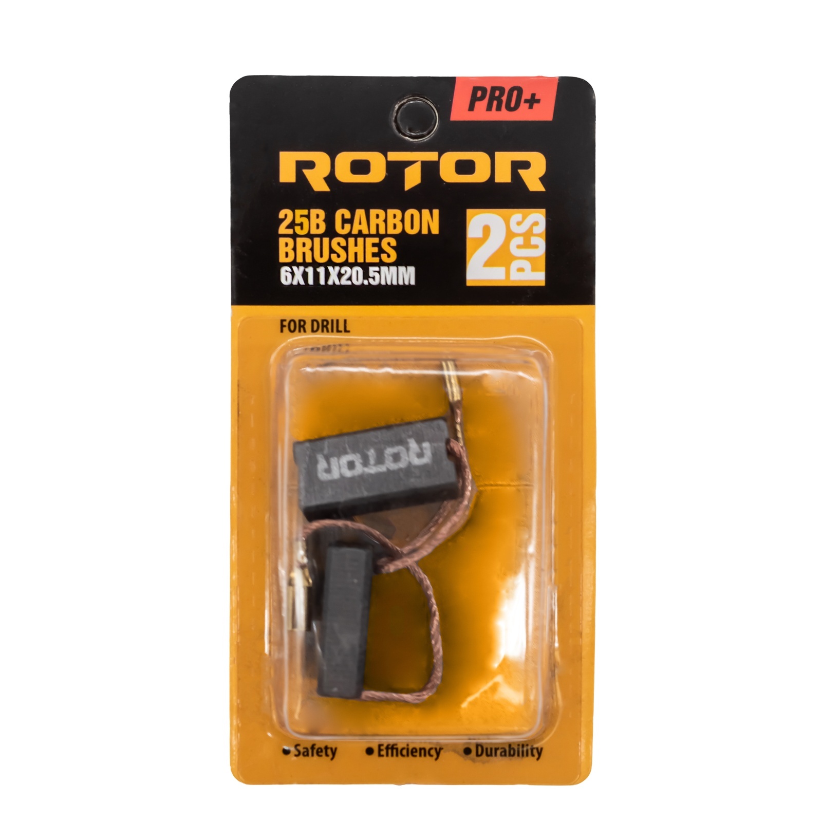 Perii de carbune ROTOR 25B pentru bormasina, 6 x 11 x 20.5 mm, set 2 bucati [2]
