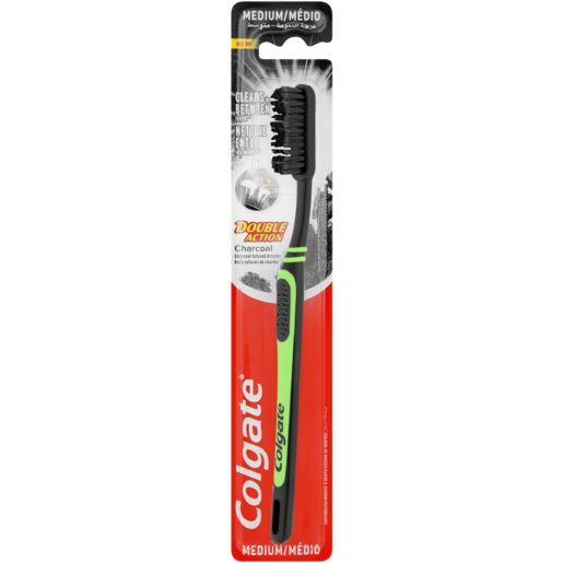 Îngrijire personală și cosmetice - Periuta de Dinti, Colgate, Double Action Charcoal Medium