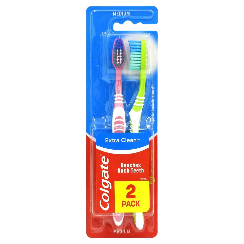 Igienă orală - Periuta de Dinti, Colgate, Extra Clean 2 buc