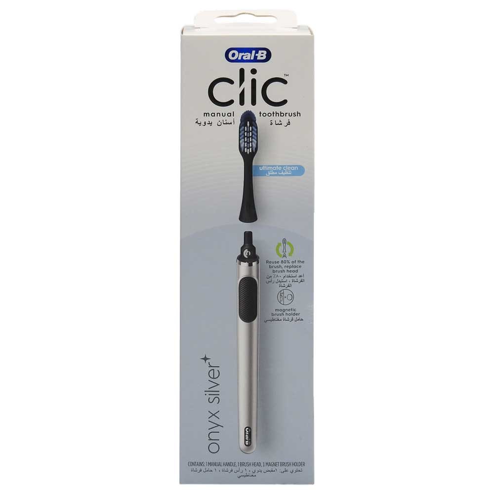 Igienă orală - Periuta de Dinti, Oral B, Clic Onyx Silver