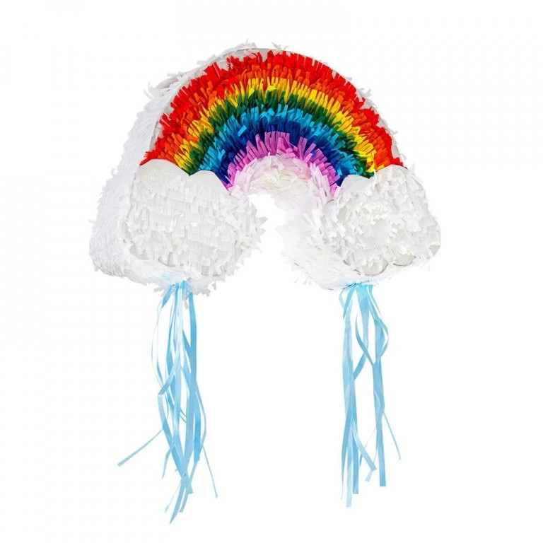 Cadouri și petreceri - Pinata Curcubeu / Rainbow pentru Petrecere, Flippy, din Hartie si Carton, Pinata pentru Petreceri, 45 x 28 x 9 cm, Multicolor