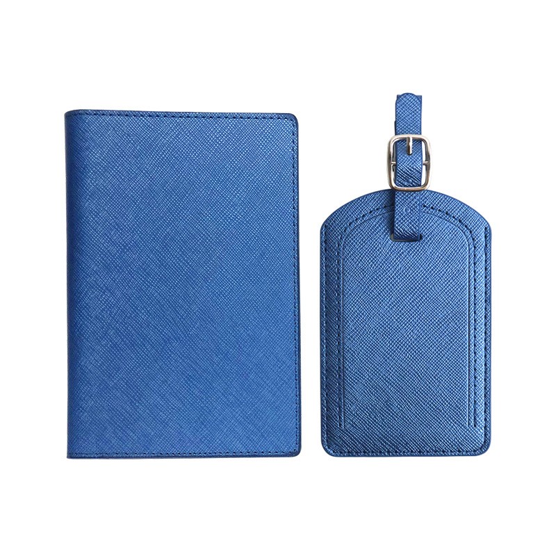 Portofel pentru Pasaport si Carduri, Flippy, 23x16 cm, 70g, din Piele PU, Suport Pix, Accesoriu Suport Eticheta, Unisex, Multifunctional, Albastru [1]