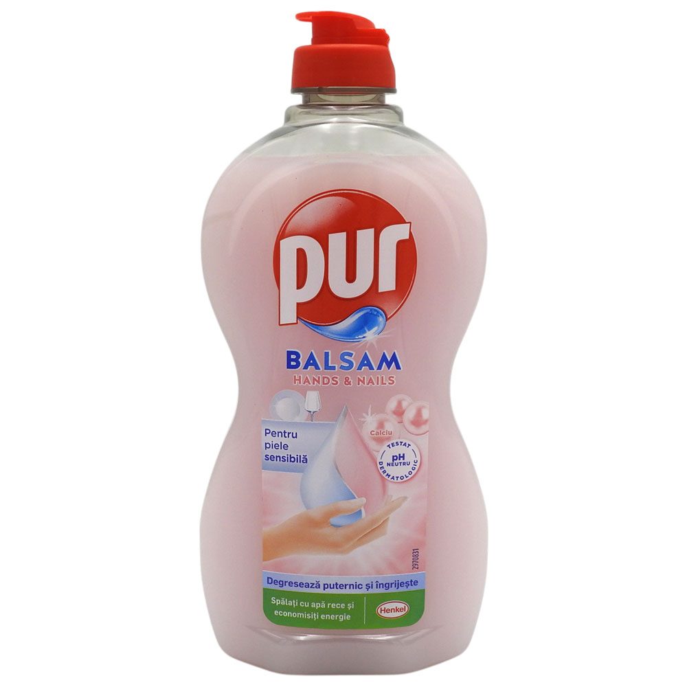 Detergenți și soluții de curățenie - Pur Detergent Vase Lichid 450 ml Calcium