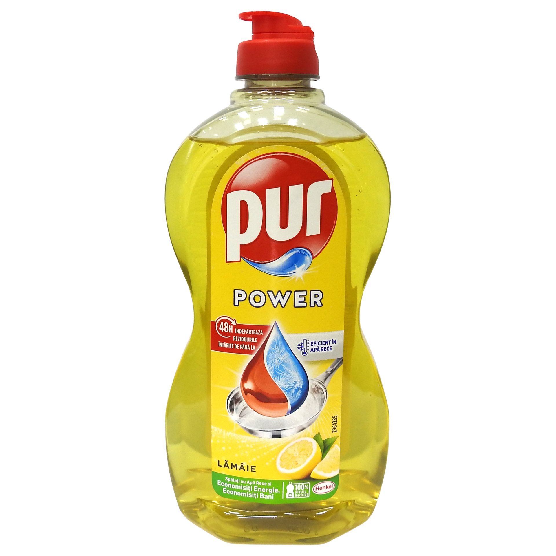 Detergenți și soluții de curățenie - Pur Detergent Vase Lichid 450 ml Lemon