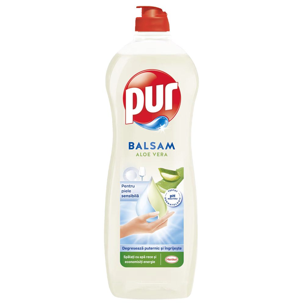 Detergenți și soluții de curățenie - Pur Detergent Vase Lichid 750 ml Aloe Vera
