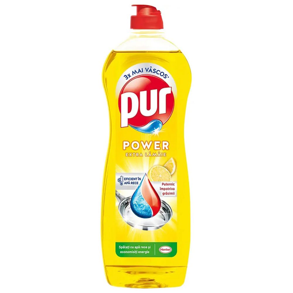 Detergenți și soluții de curățenie - Pur Detergent Vase Lichid 750 ml Lemon