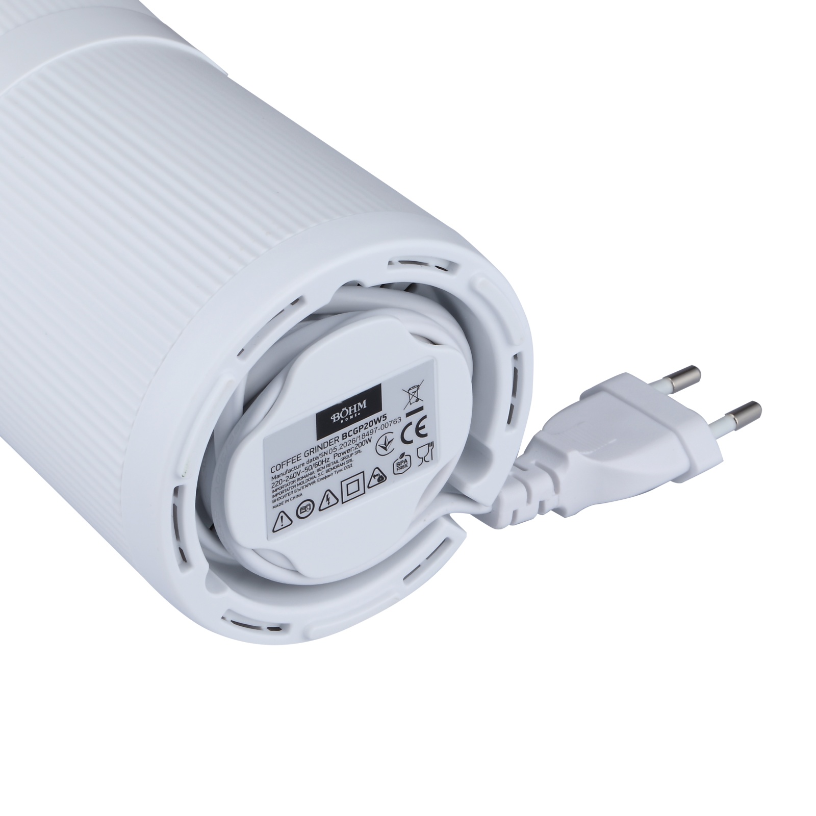 Rasnita de cafea electrica BoHM Home BCGP20W5, 200 W, capacitate 50 g, 2 lame din otel inoxidabil [5]