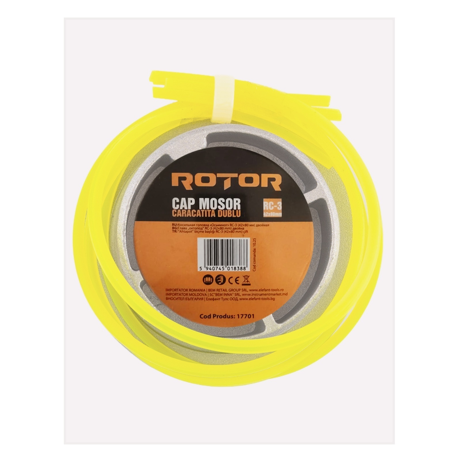 Consumabile, piese și accesorii - RC-3 Cap mosor caracatita 42x80 mm dublu ROTOR