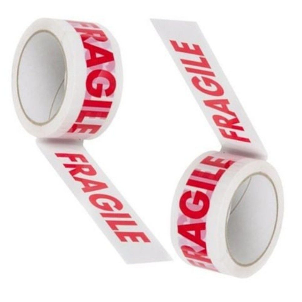 Rola Banda Adeziva Fragile pentru Ambalare si Sigilare Colete Sensibile, Low Noise, Derulare Silentioasa, Aderenta Ridicata, 50 mm x 66 m, Transparent [3]