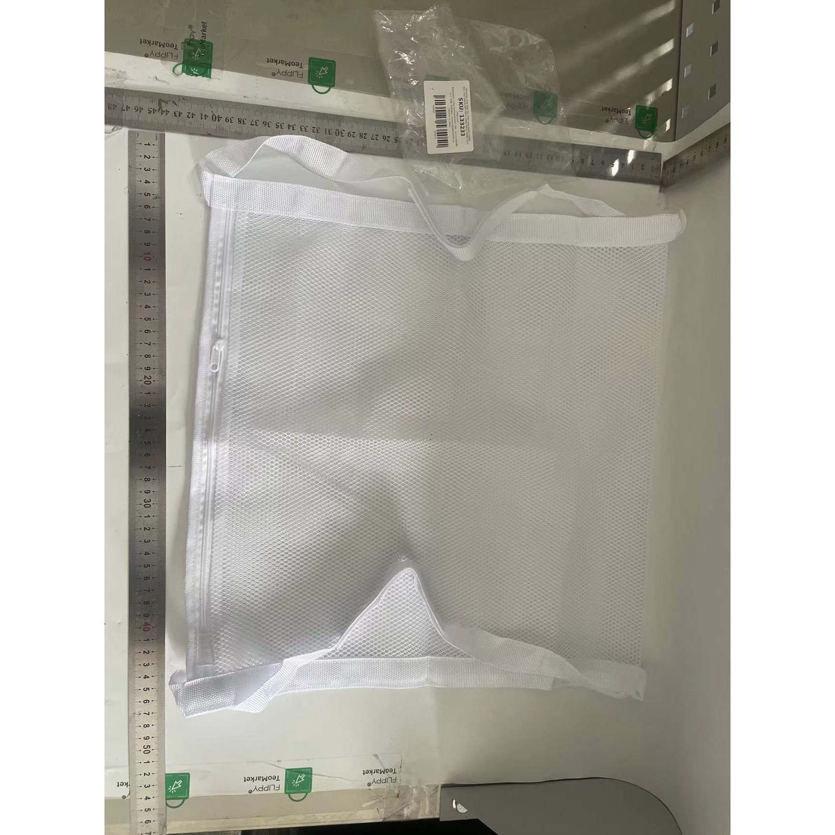 Sac pentru Spalare Incaltaminte, Flippy, Dimensiuni Mari, pentru Masina de Spalat, 40x40x1 cm, Alb [2]