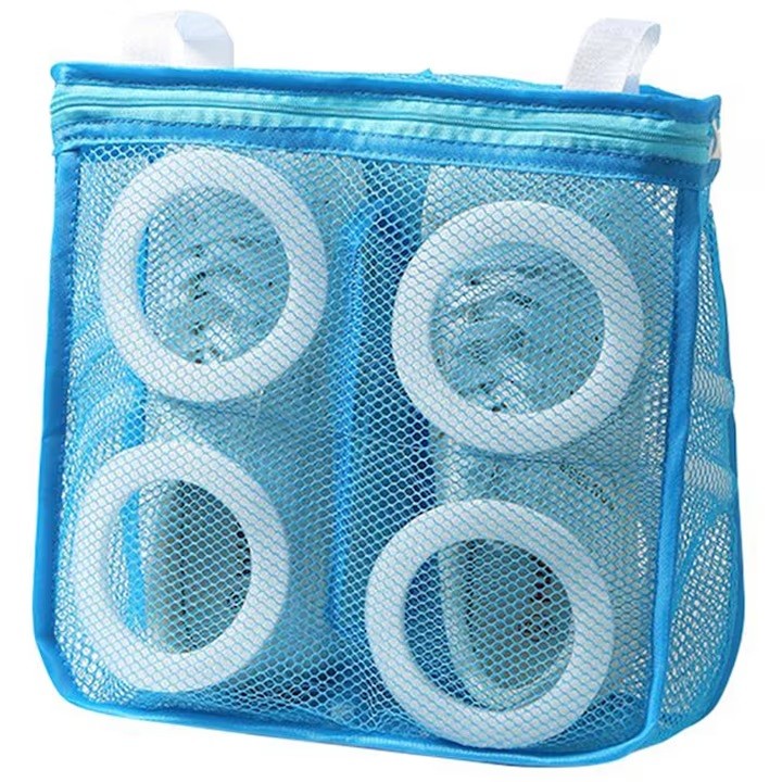 Încălțăminte și accesorii vestimentare - Sac pentru Spalare Incaltaminte, Flippy, pentru Masina de Spalat, 28x24.5x8 cm, Albastru
