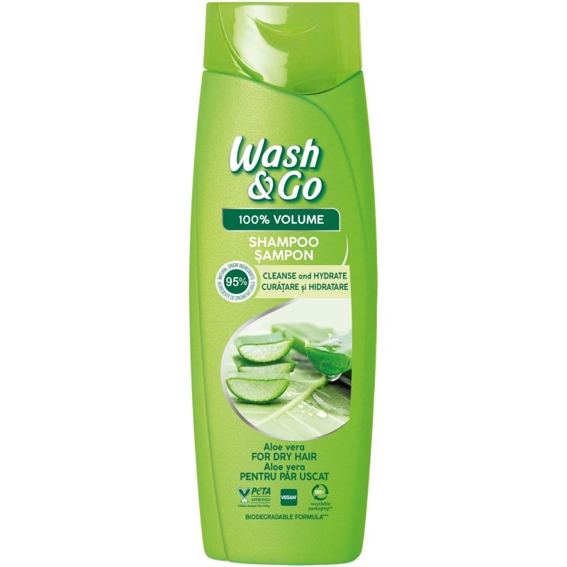 Îngrijire personală și cosmetice - Sampon, Wash si Go, 360 ml Aloe Vera