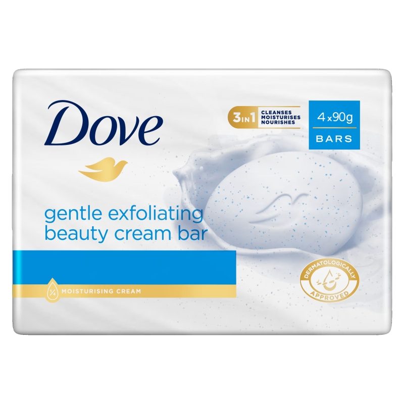 Îngrijire personală și cosmetice - Sapun, Dove, 4 X 90 g Gentle Exfoliating