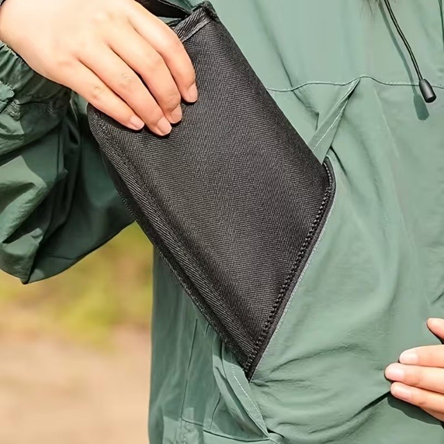 Scaun Pliabil, Flippy, pentru Adulti, Portabil, pentru Camping, Pescuit, din Panza Oxford si Cadru Metalic, 24 x 24 x 28 cm, Negru [3]