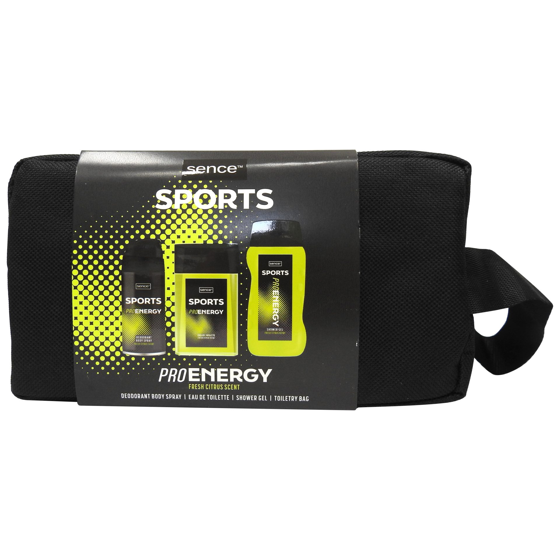 Parfumuri și deodorante - Sence Borseta Cadou, Deo150, EDT 100, Gel de Dus 240 Men Sports Pro Energy