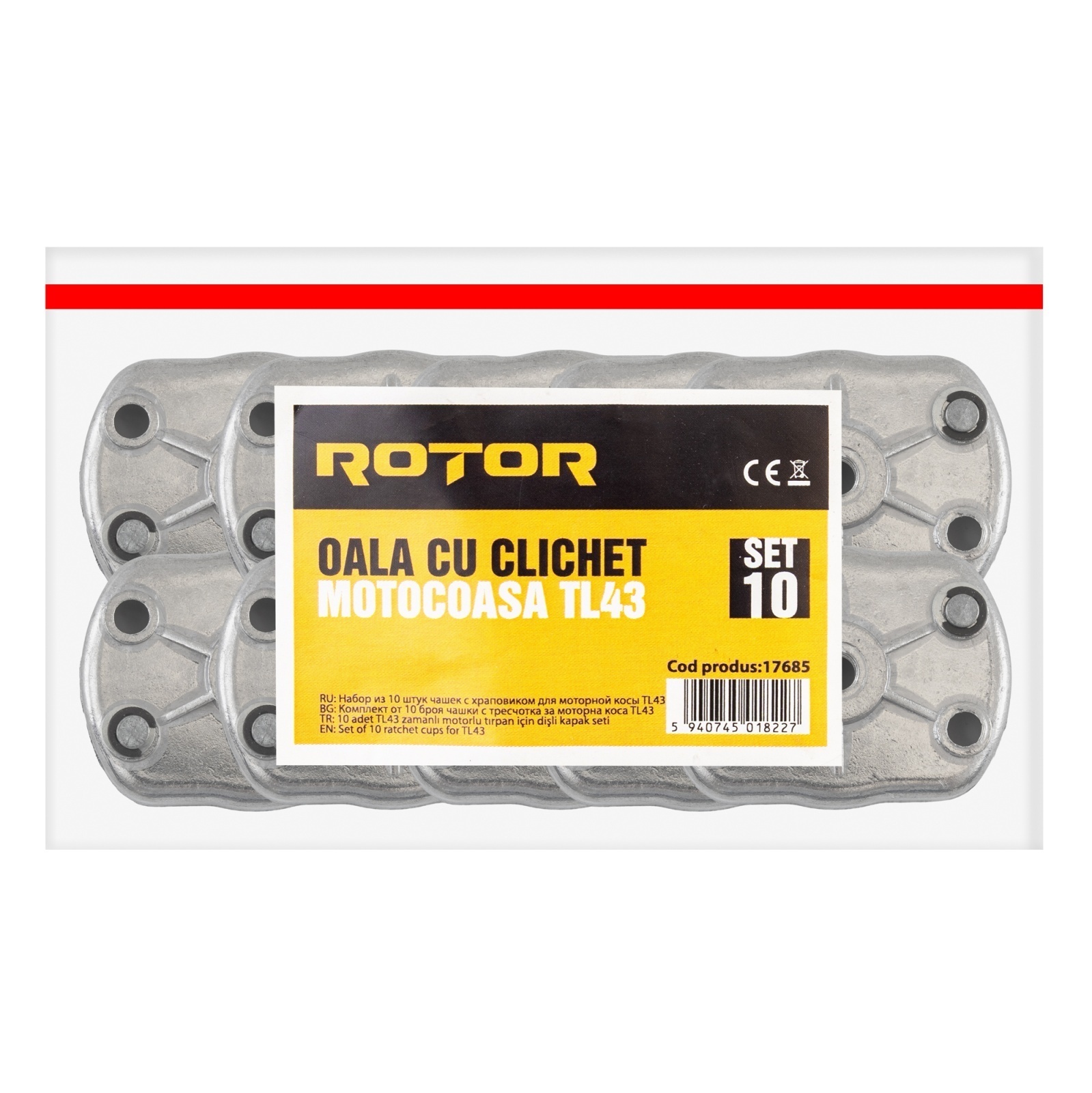 Consumabile, piese și accesorii - Set 10 bucati oala cu clichet motocoasa TL43 ROTOR