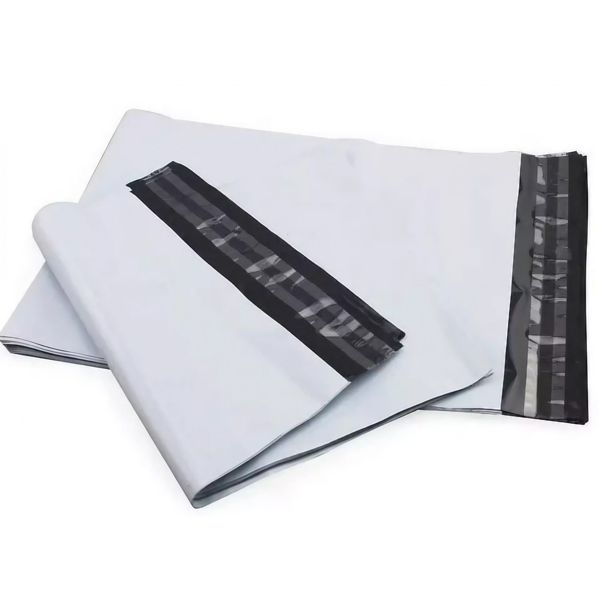 Set 100 Pungi Curierat Autoadezive pentru Ambalare Colete, Rezistente la Transport, Grosime 50 Microni, Alb la Exterior si Negru la Interior, 500 x 700 x 40 mm [2]