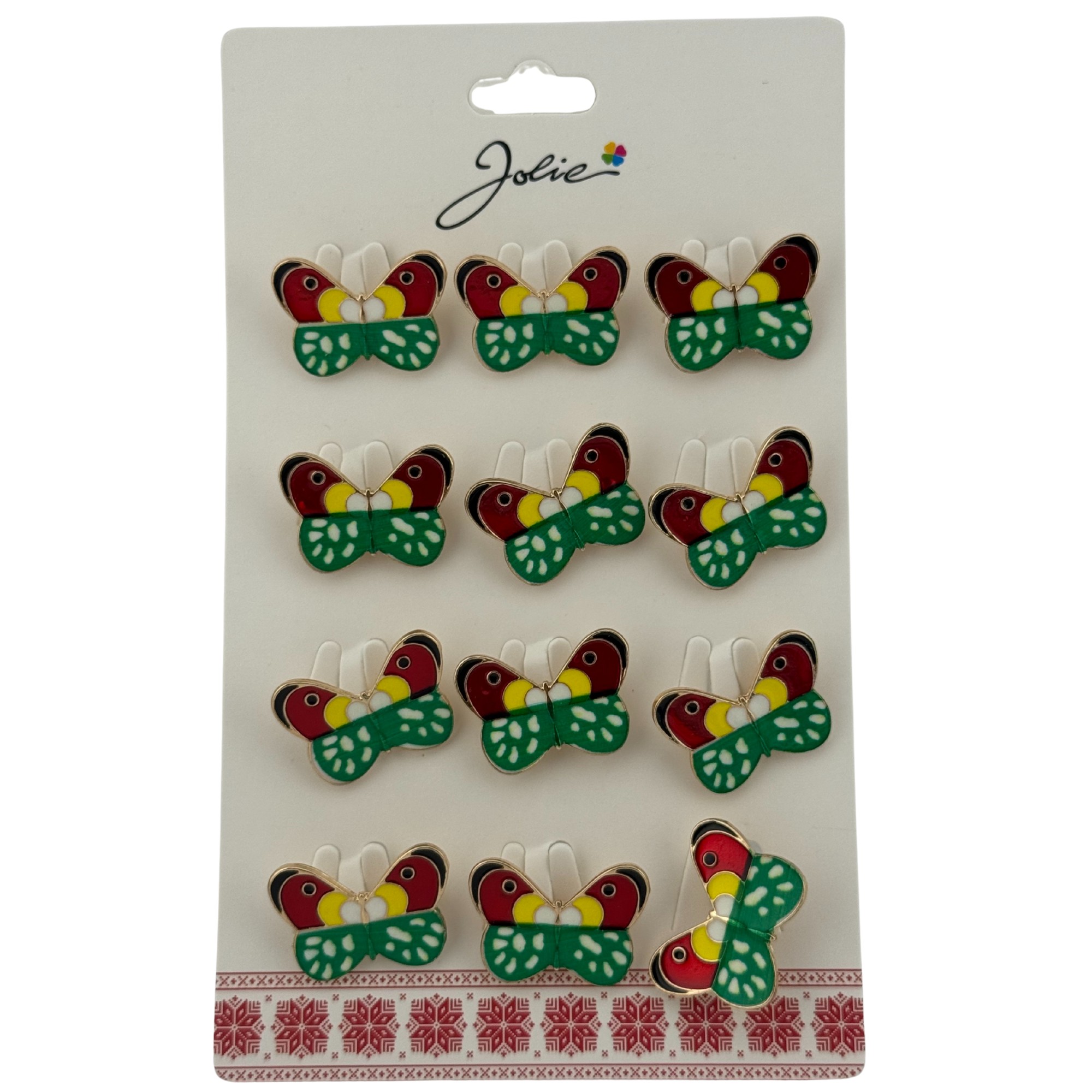 Seturi Brose - Set 12 Brose Martisor pentru Copii, Jolie, Model Fluture, Multicolor
