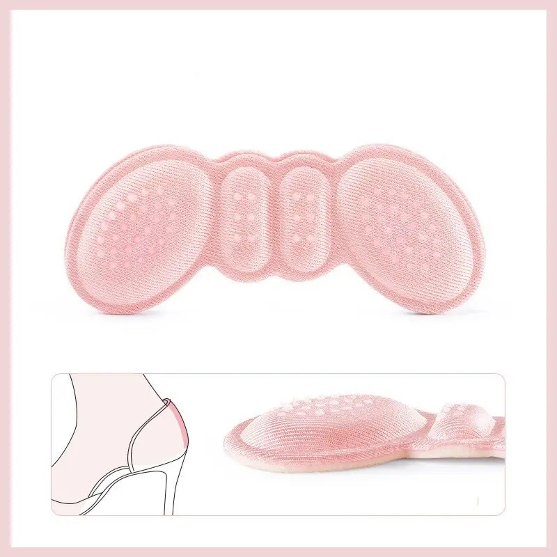 Set 2 Branturi cu Pernute pentru Calcai, Flippy, Suport Interior pentru Incaltaminte, Marime Universala, Aderent pe Piele, Roz [2]