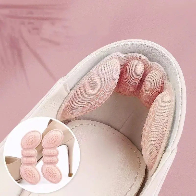 Set 2 Branturi cu Pernute pentru Calcai, Flippy, Suport Interior pentru Incaltaminte, Marime Universala, Aderent pe Piele, Roz [3]