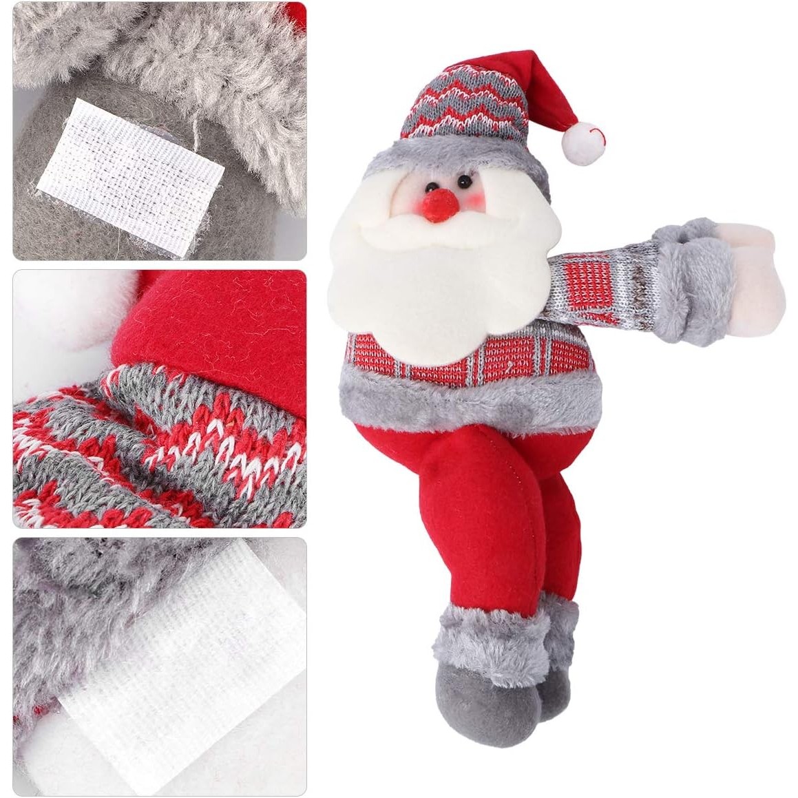 Clema pentru perdea, Flippy, prindere cu arici, model Mos Craciun pe partea stanga, material textil/poliester, 53 x 23 cm, Multicolor [5]