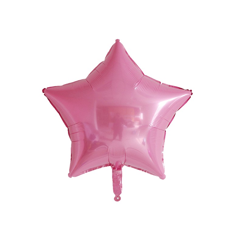 Set 3 Baloane din Folie Metalizata, Flippy, Figurine Picior 46x79 cm, Inima 45 cm, Stea 45cm, Model It's a Girl, Tema Gender Reveal, Ambalaj Individual, Pai Inclus, Umflare cu Aer sau Heliu, Roz [3]