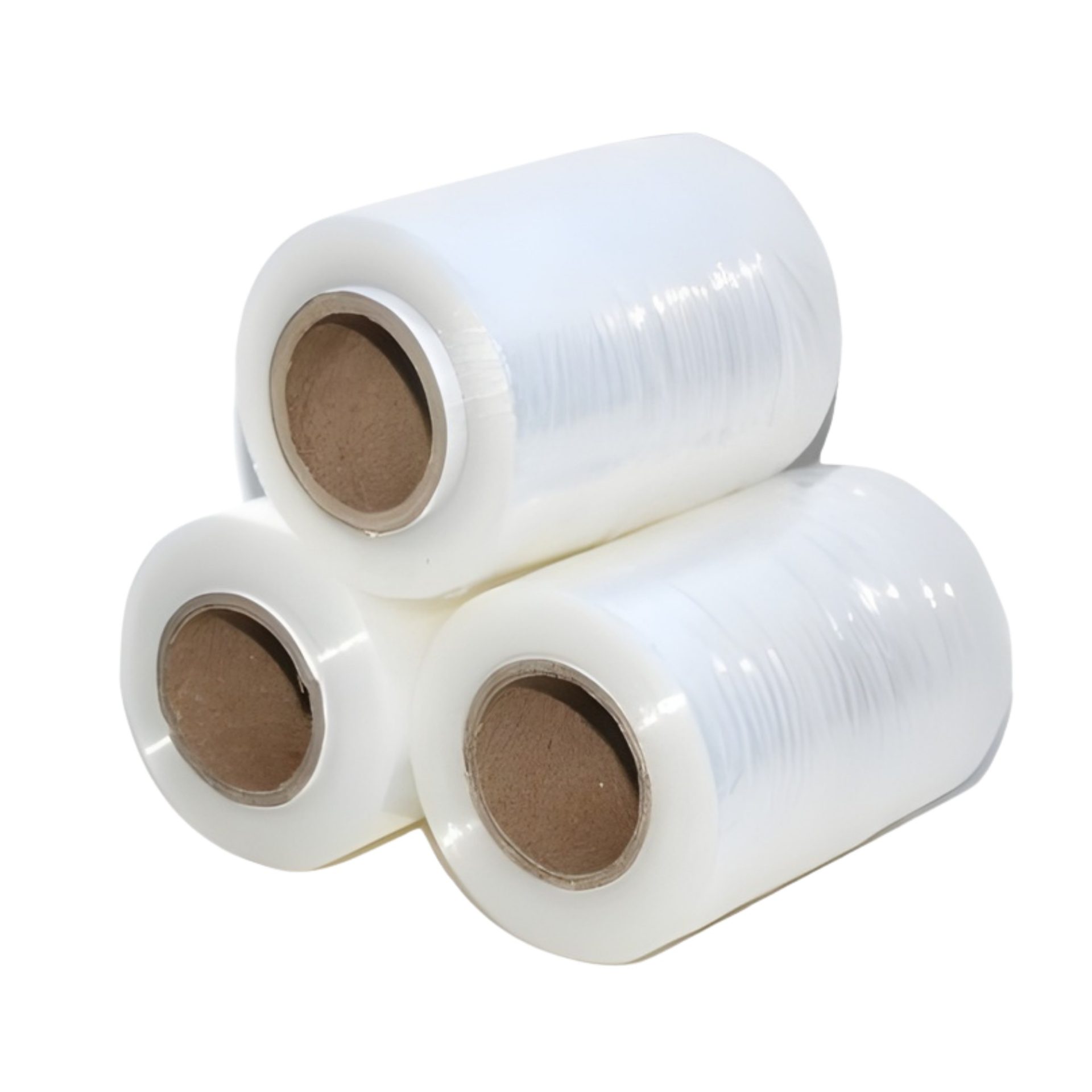 Set 6 Mini Role Folie Stretch Manuala pentru Ambalare, Impachetare si Fixare Produse, Utilizare Depozit si Transport, 12.5 cm, 0.38 kg pe Rola, Transparent [2]