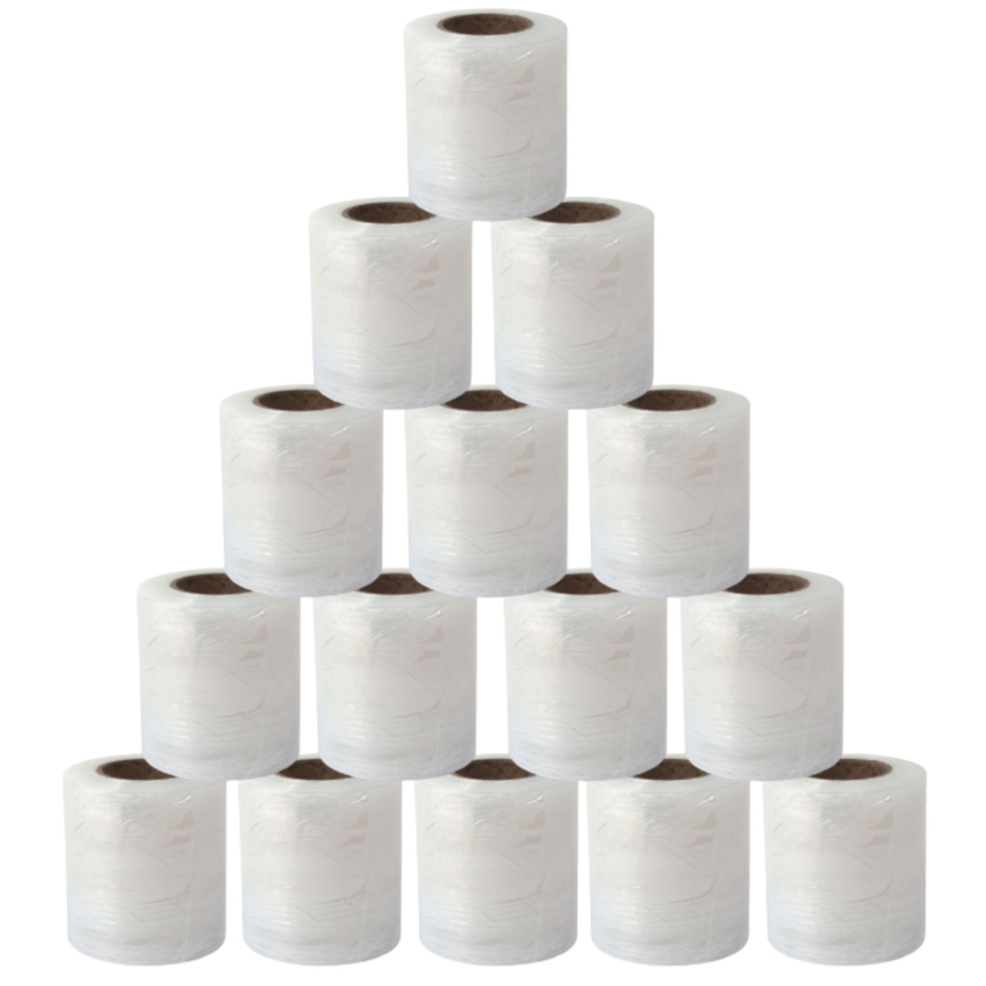 Set 6 Mini Role Folie Stretch Manuala pentru Ambalare, Impachetare si Fixare Produse, Utilizare Depozit si Transport, 12.5 cm, 0.38 kg pe Rola, Transparent [8]