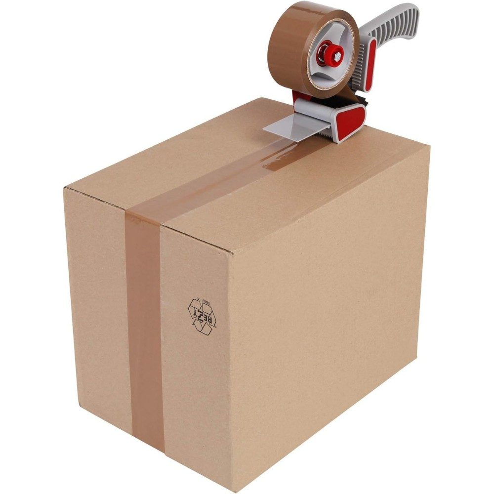 Set 6 Role Banda Adeziva Low Noise pentru Ambalare Colete si Pachete, Aderenta Ridicata, Derulare Silentioasa, 5 cm x 66 m, Maro [7]