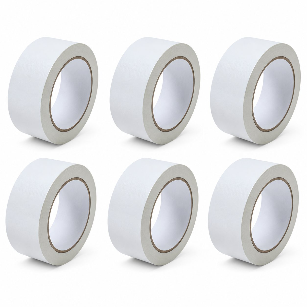 Articole ambalare - Set 6 Role Banda Adeziva pentru Ambalare si Sigilare Colete, Low Noise, Adeziv Acrilic, Derulare Silentioasa, Aderenta Ridicata, 5 cm x 66 m, Alb