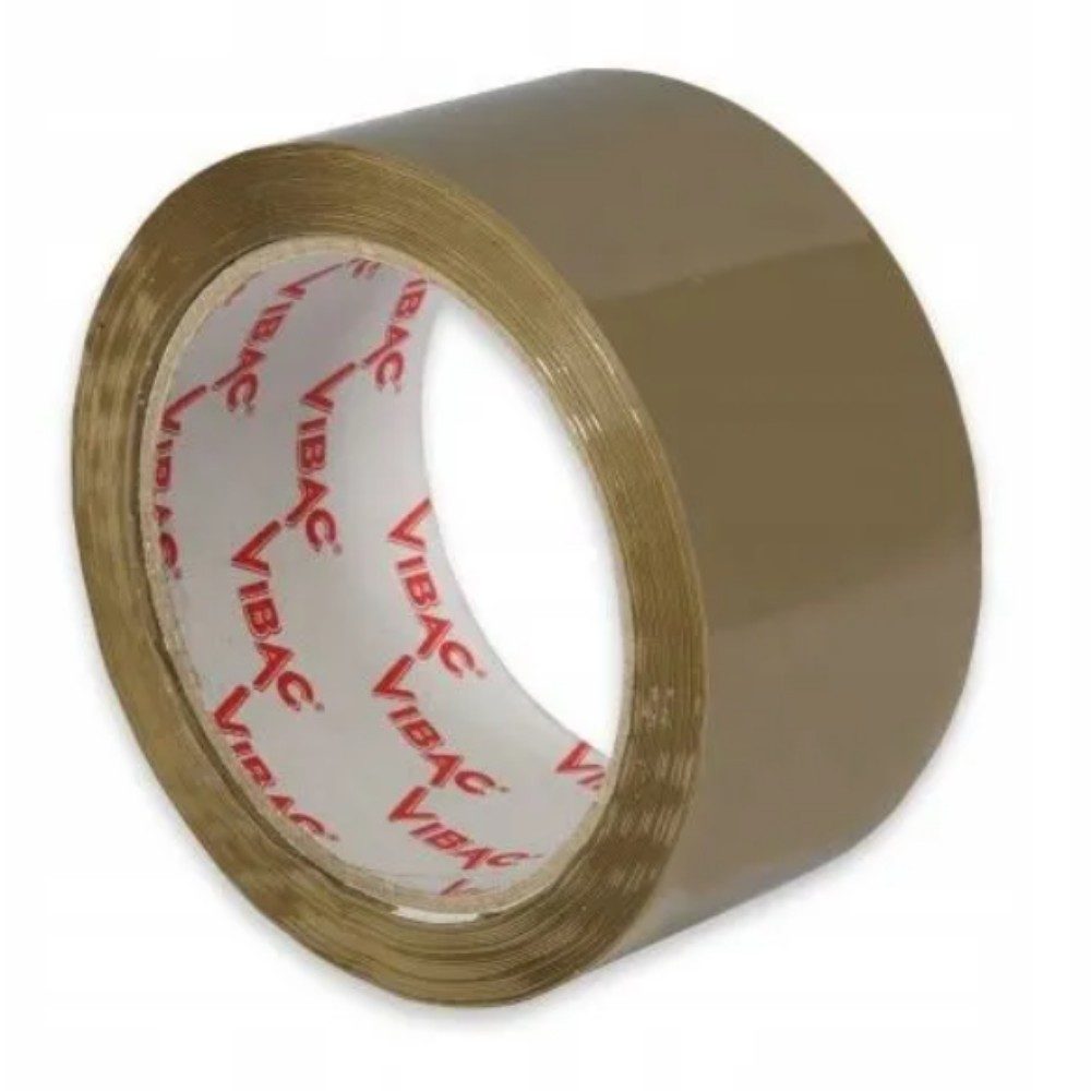 Set 6 Role Banda Adeziva Solvent Vibac pentru Ambalare Cutii si Sigilare Colete, Rezistenta, Aderenta Ridicata, 48 mm x 60 m, Maro [1]