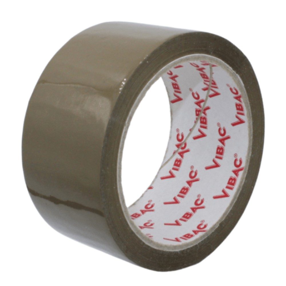 Set 6 Role Banda Adeziva Solvent Vibac pentru Ambalare Cutii si Sigilare Colete, Rezistenta, Aderenta Ridicata, 48 mm x 60 m, Maro [2]