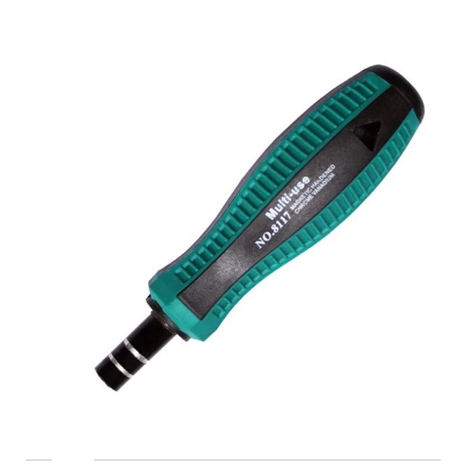 Set de Surubelnite 31-in-1 cu Clichet, Flippy, Set de Uz Casnic pentru Repararea Electronicelor Mici, Maner durabil Izolat Magnetic, 10 x 5 x 5 cm, Verde [1]