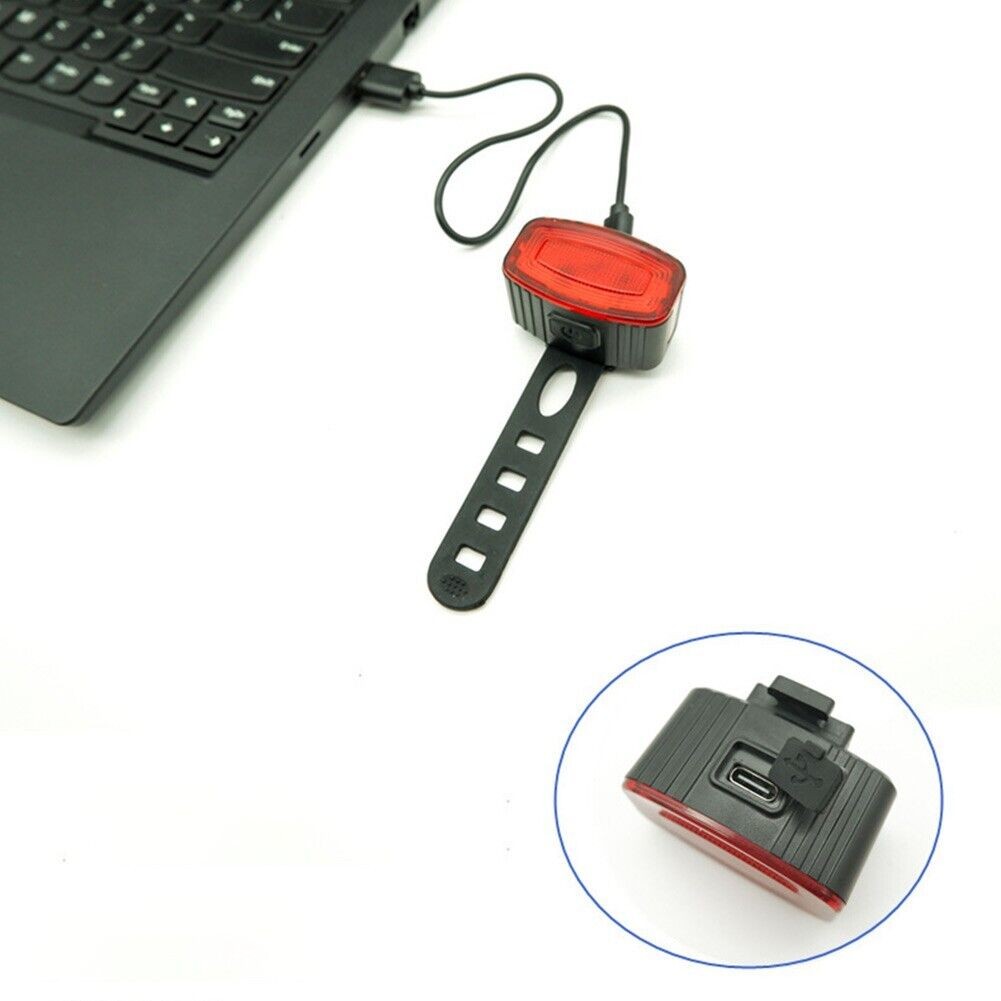Set far si stop spate LED bicicleta, Flippy, incarcare USB, rezistent la apa, 4 moduri de luminare, Plastic, Alb/Rosu, 10x6x4 cm [4]