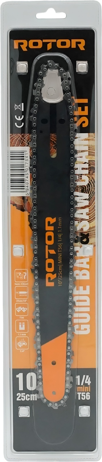 Set lama + lant drujba 10"/25 cm, 56T, pas 1/4 ROTOR [1]