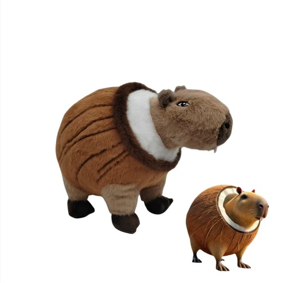 Jucarie Moale de Plus Italian Brainrot, Flippy, cu Agatatoare, Model Capybara, Jucarie Moale pentru Copii, 25 x 17 cm, Maro [1]