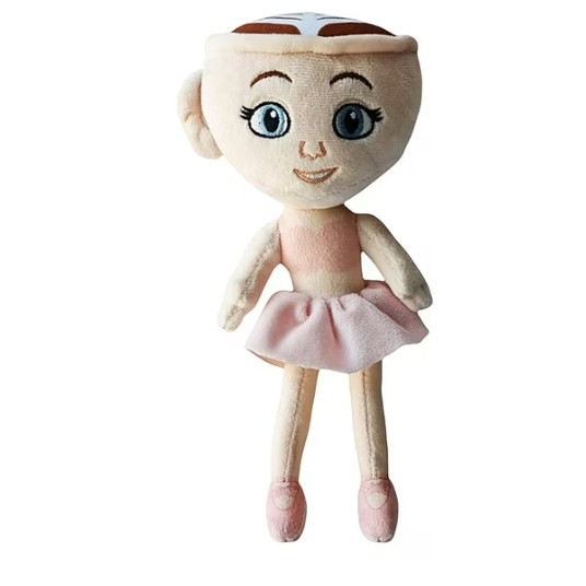 Jucarii Plush - Jucarie Moale de Plus Italian Brainrot, Flippy, cu Agatatoare, Model Ballerina Cappuccina, Jucarie Moale pentru Copii, 23 x 17 cm, Bej