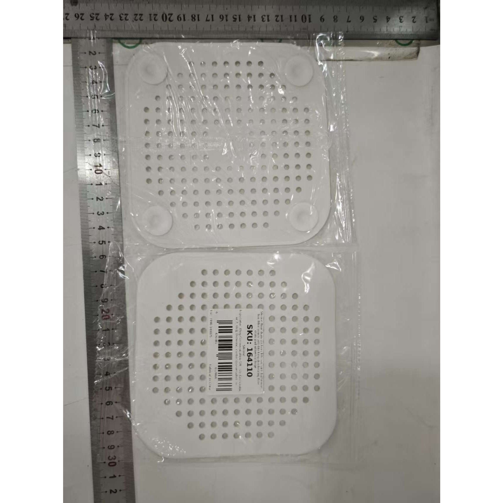 Filtru Chiuveta, Flippy, Anti-infundare, cu Ventuze, 14.5 x 14.5 cm, Flexibil, Alb [1]